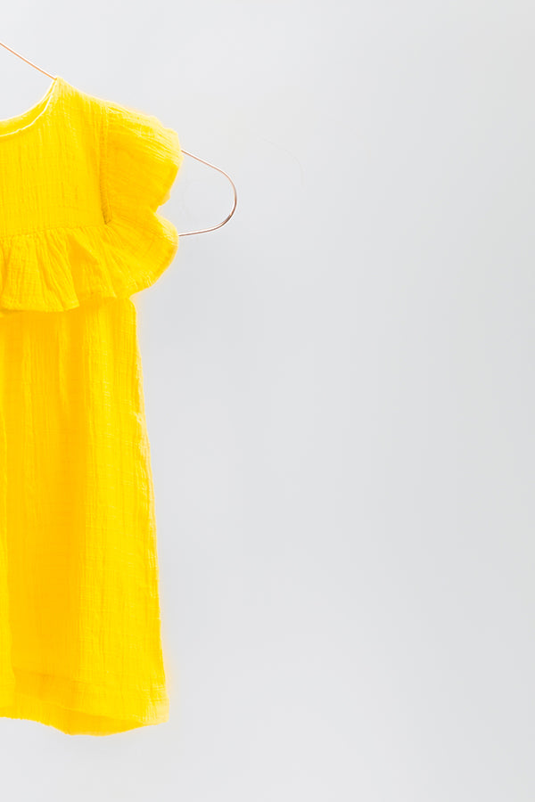 Vibrant Yellow Summer Dress